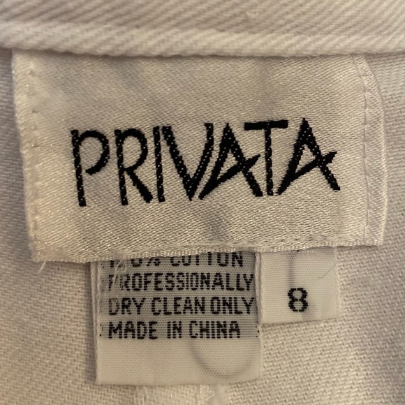 Vintage PRIVATA Beaded Insects Bugs Butterflies White Denim Jeans Size 8 - Picture 15 of 16